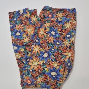LuLaRoe TC Leggings  Blue Hawaiian